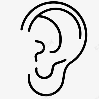 耳朵身体人图标图标