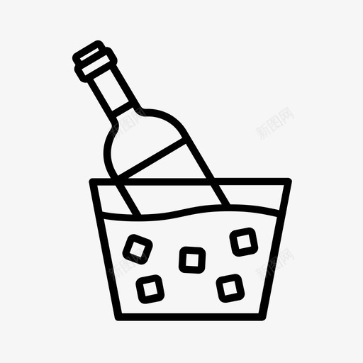 葡萄酒酒瓶庆祝图标svg_新图网 https://ixintu.com 庆祝 聚会 葡萄酒 葡萄酒冷却器 酒瓶 饮料