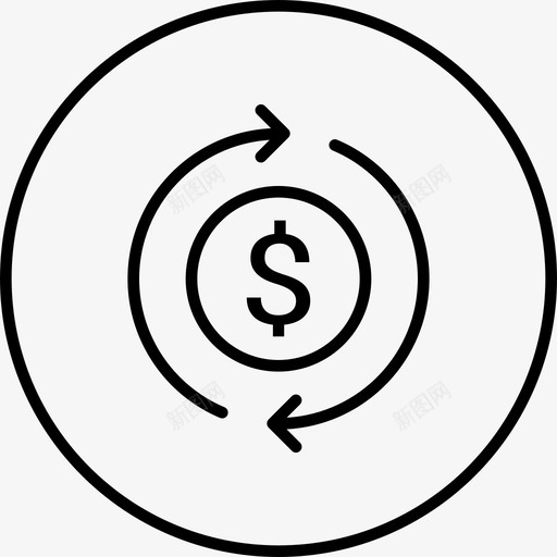 回收美元货币图标svg_新图网 https://ixintu.com 回收美元 货币