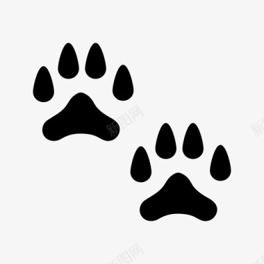脚印动物狗图标图标