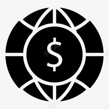 货币世界银行美元图标图标