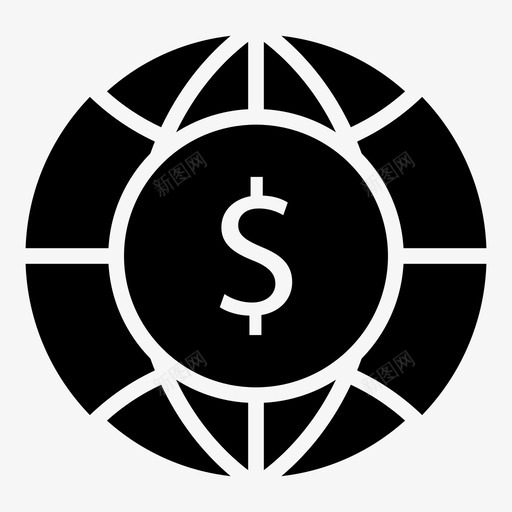 货币世界银行美元图标svg_新图网 https://ixintu.com 另一个行业 美元 货币世界 通货膨胀 银行