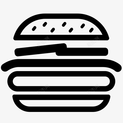 汉堡牛肉芝士汉堡图标svg_新图网 https://ixintu.com 三明治 快餐 汉堡 牛肉 芝士汉堡