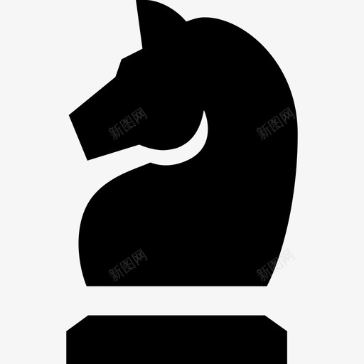 骑士国际象棋数字图标svg_新图网 https://ixintu.com 国际象棋 数字 游戏 游戏填充 策略 马 骑士
