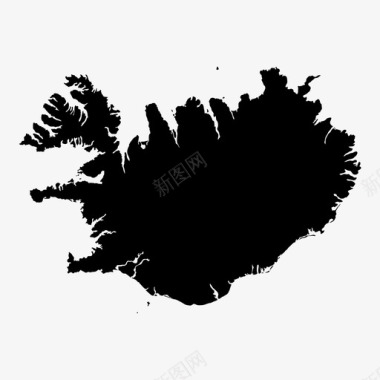 冰岛地图欧洲岛屿图标图标