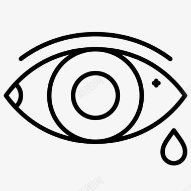 眼睛角膜滴眼图标图标