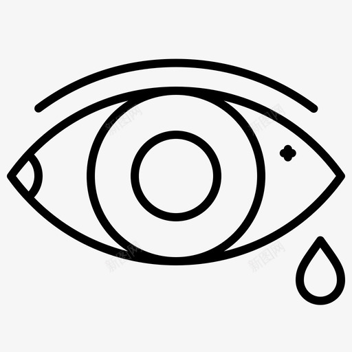 眼睛角膜滴眼图标svg_新图网 https://ixintu.com 医疗 治疗 滴眼 眼睛 角膜