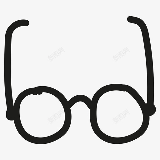 眼镜手绘哈利波特图标svg_新图网 https://ixintu.com 哈利波特 手绘 眼镜