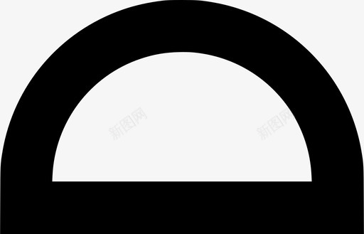 半圆多边形形状图标svg_新图网 https://ixintu.com 半圆 多边形 形状