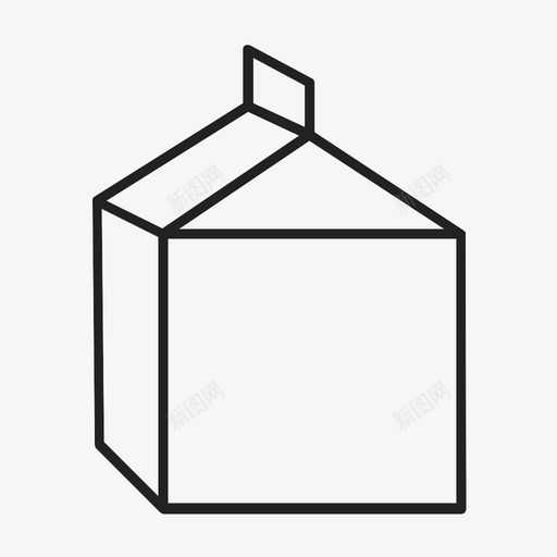 牛奶饮料牛奶盒图标svg_新图网 https://ixintu.com 牛奶 牛奶盒 饮料