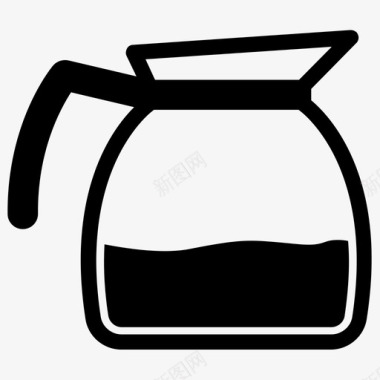 咖啡壶早餐咖啡厅图标图标