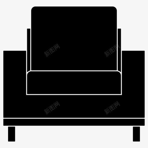 椅子家具房子图标svg_新图网 https://ixintu.com 客厅 家 家具 座位 房子 椅子