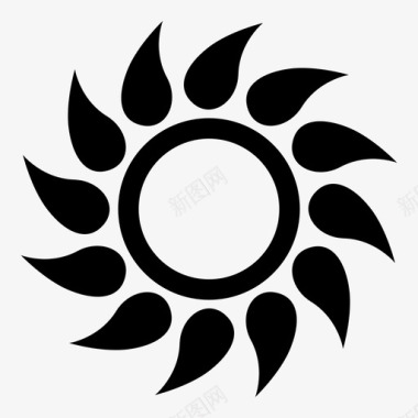 花植物太阳图标图标