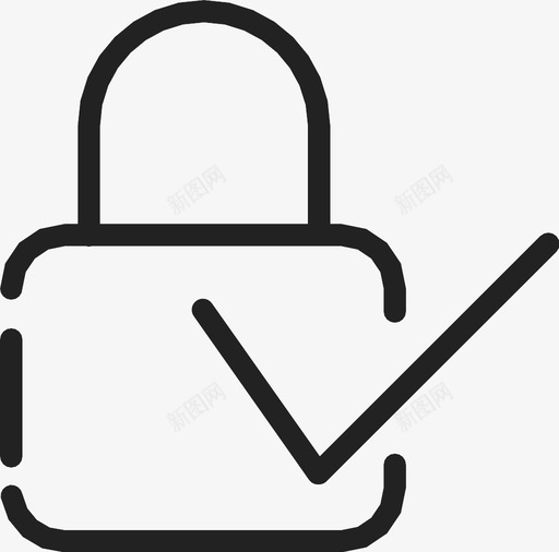 安全检查标记锁图标svg_新图网 https://ixintu.com 保护 安全 检查标记 锁 隐私