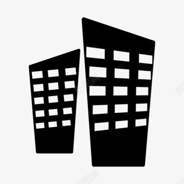 建筑物办公楼住宅图标图标