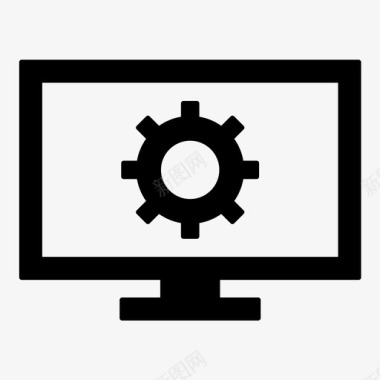 监视器计算机监视器计算机屏幕图标图标