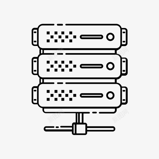 数据存储数据库服务器图标svg_新图网 https://ixintu.com web应用图标 数据存储 数据库 服务器