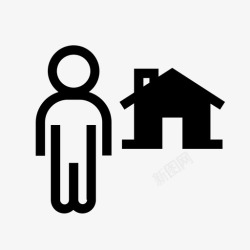 单人房单人房住宅保险图标高清图片