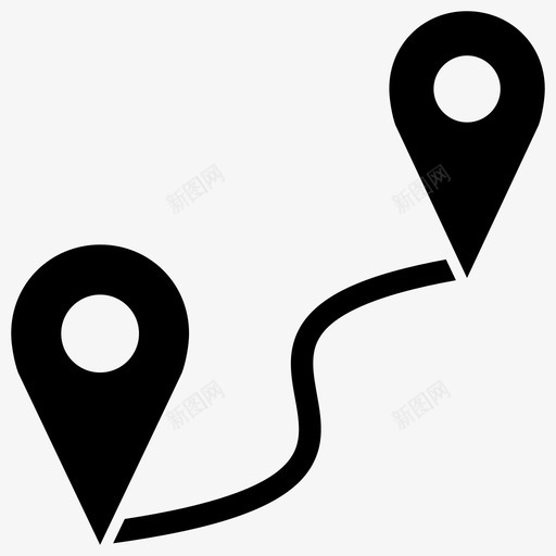 路线目的地路线图图标svg_新图网 https://ixintu.com 材料 目的地 路线 路线图