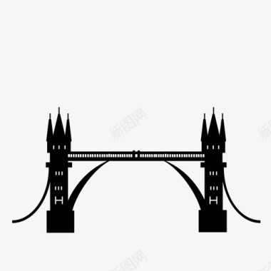 伦敦桥纪念碑塔图标图标