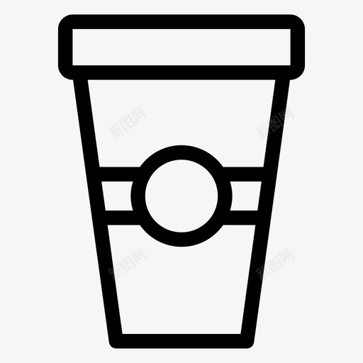 纸杯饮料咖啡图标svg_新图网 https://ixintu.com 中杯 咖啡 纸杯 饮料