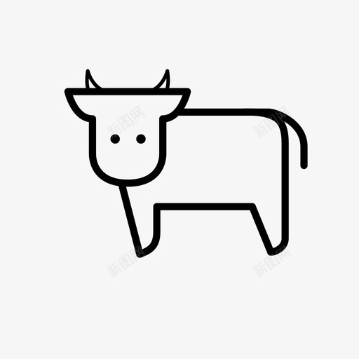 牛动物食物饮用图标svg_新图网 https://ixintu.com 动物 牛 食物饮用