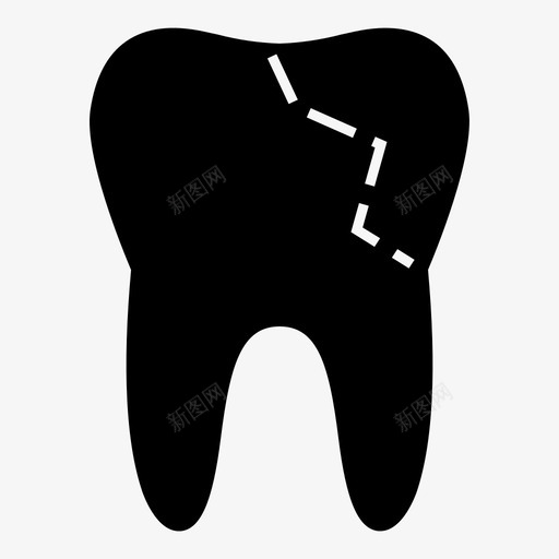 牙科粘接牙医健康图标svg_新图网 https://ixintu.com 修复 健康 牙医 牙科反转 牙科粘接 牙齿 疼痛