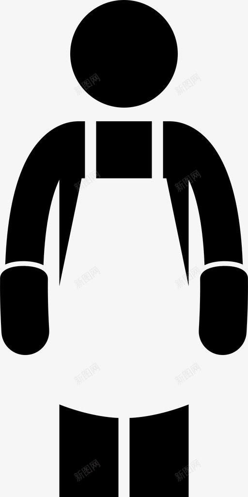 厨房员工蓝领手套图标svg_新图网 https://ixintu.com 低收入工作和职业 厨房员工 工人 工作 手套 蓝领 零工