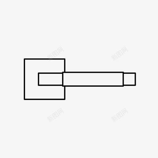 门把手关门回家图标svg_新图网 https://ixintu.com 关门 回家 门把手