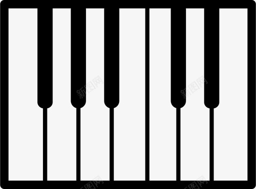 钢琴乐器钥匙图标svg_新图网 https://ixintu.com 乐器 钢琴 钥匙