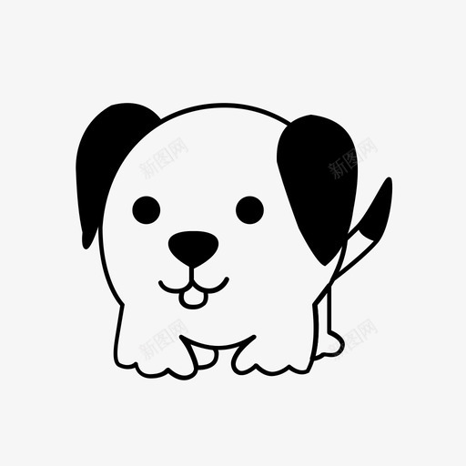可爱的小狗可爱的小动物图标svg_新图网 https://ixintu.com 可爱的小动物 可爱的小狗