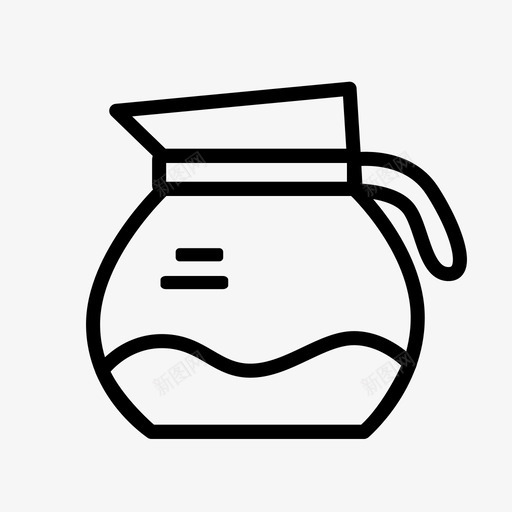 咖啡壶饮料食物图标svg_新图网 https://ixintu.com 咖啡壶 食物 饮料