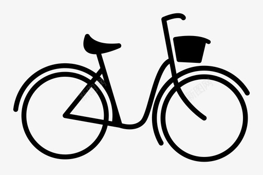 自行车城市自行车妇女图标svg_新图网 https://ixintu.com 城市自行车 妇女 自行车