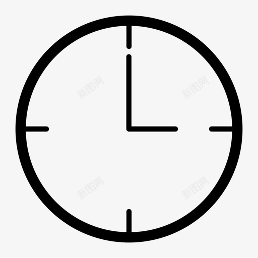 三点钟小时时间图标svg_新图网 https://ixintu.com 三点钟 小时 时间