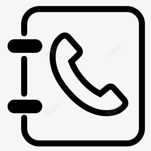 电话簿通讯联系人图标svg_新图网 https://ixintu.com 列表 电话簿 联系人 通讯 通话