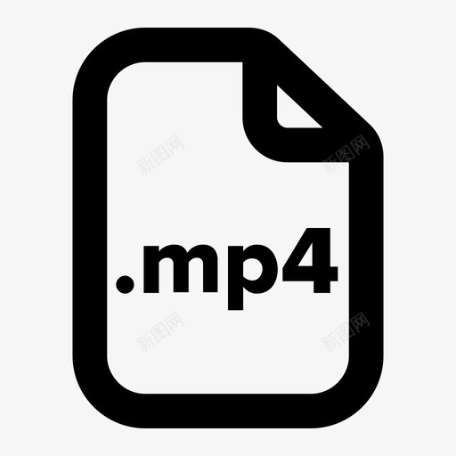 mp4文件文档扩展名图标svg_新图网 https://ixintu.com mp4文件 扩展名 文件 文档 格式