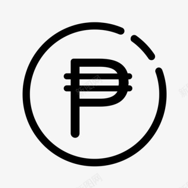 菲律宾比索银行货币符号图标图标