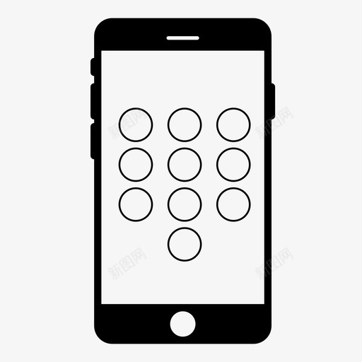 手机应用程序拨号板iphone图标svg_新图网 https://ixintu.com iphone 手机应用程序 拨号板 移动 移动线框