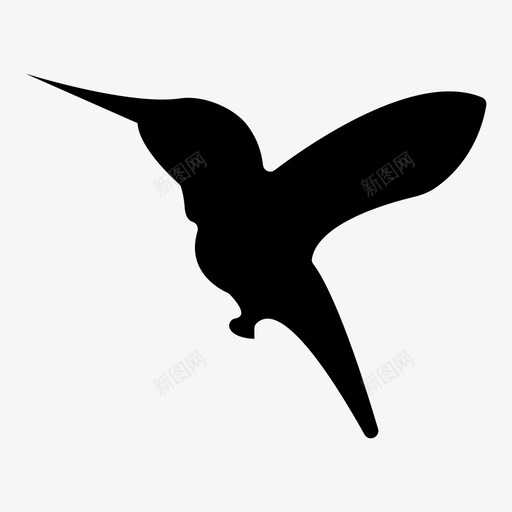 鸟动物蜂鸟图标svg_新图网 https://ixintu.com 动物 蜂鸟 鸟
