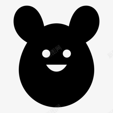 兔子动物复活节二图标图标