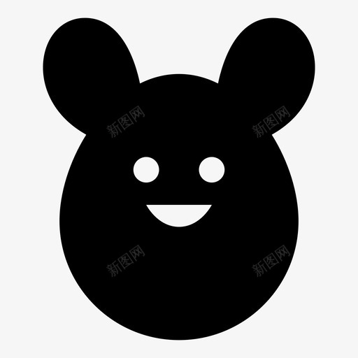 兔子动物复活节二图标svg_新图网 https://ixintu.com 兔子 动物 复活节二