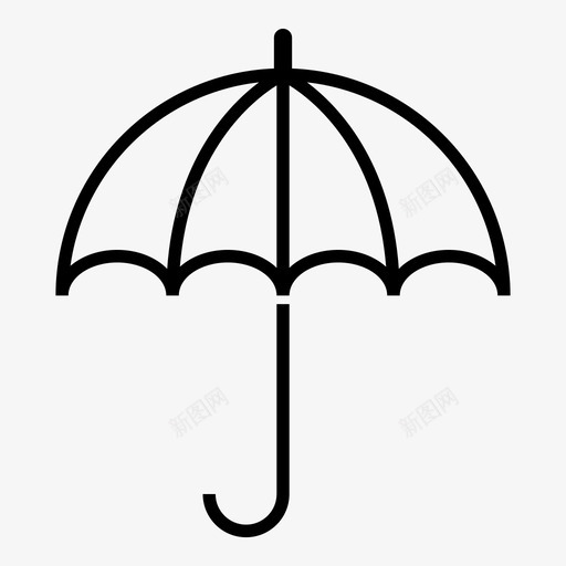 伞户外保护图标svg_新图网 https://ixintu.com 伞 保护 冒险 天气 户外 雨