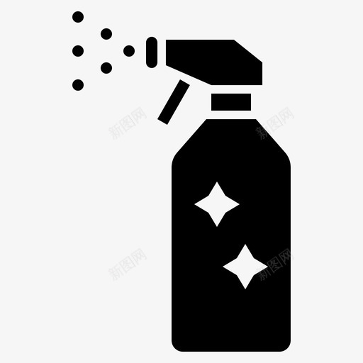 喷雾瓶子清洁图标svg_新图网 https://ixintu.com 喷雾 汽车服务标志 洒水 清洁 瓶子