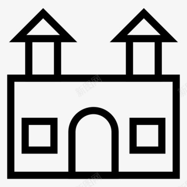 建筑房产房子图标图标