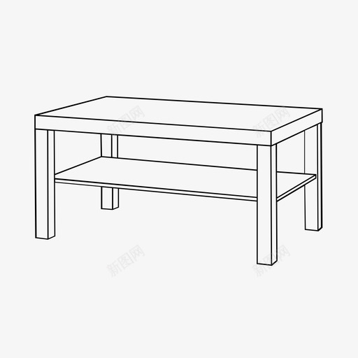 桌子咖啡桌家具图标svg_新图网 https://ixintu.com 咖啡桌 家具 桌子