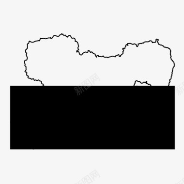 萨克森旗欧洲德国图标图标