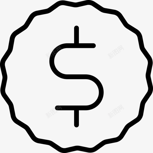 美元银行硬币图标svg_新图网 https://ixintu.com 硬币 美元 货币 金融付款 银行