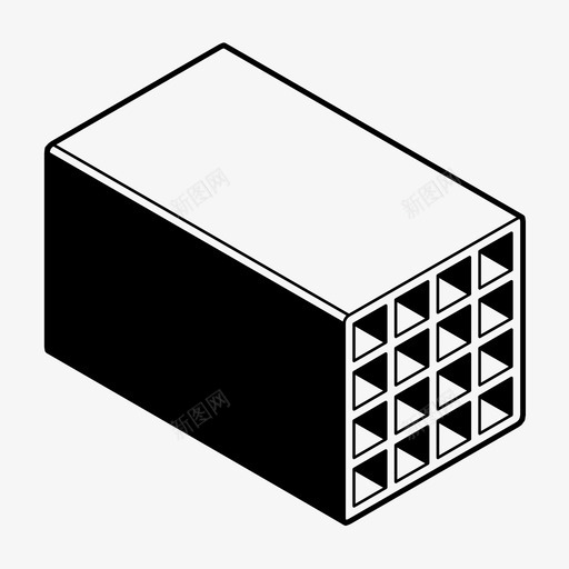 砖建筑陶瓷块图标svg_新图网 https://ixintu.com 墙 建筑 砖 陶瓷块