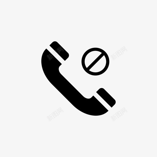 没有信号呼叫没有服务图标svg_新图网 https://ixintu.com 呼叫 没有信号 没有服务 电话 电话接收器