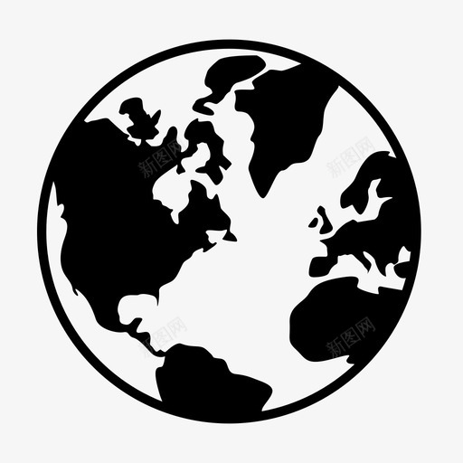 地球国际地图图标svg_新图网 https://ixintu.com 世界 国际 地图 地球 太空 星球